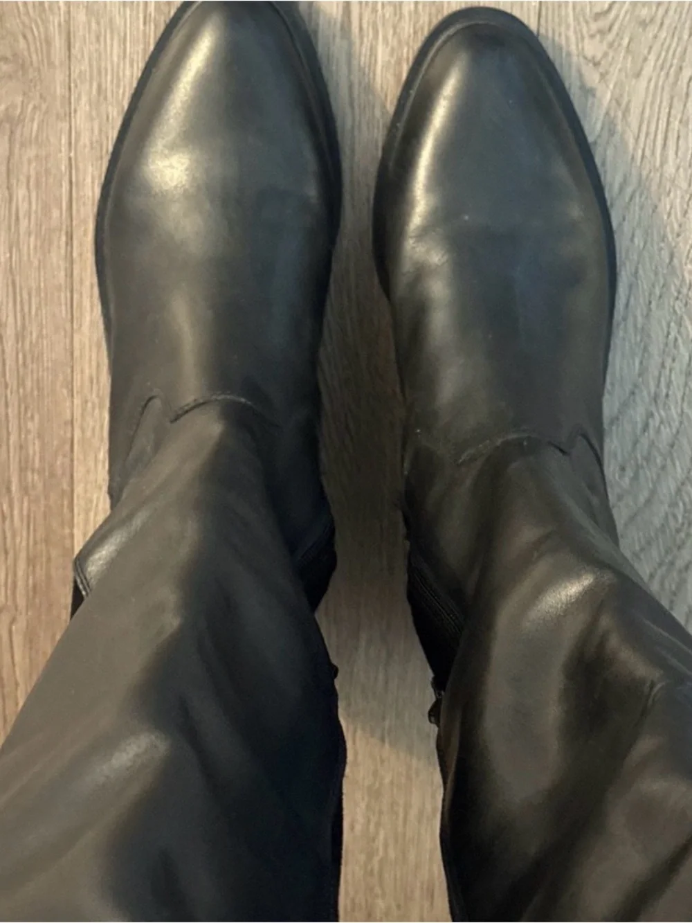 Sole Society Black Over-the-Knee Leather Boots